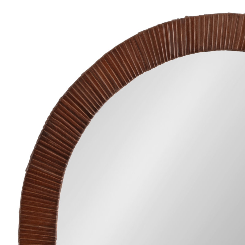 Ashwini Engineered Wood Flat Mirror, 30" H x 20" W, Brown