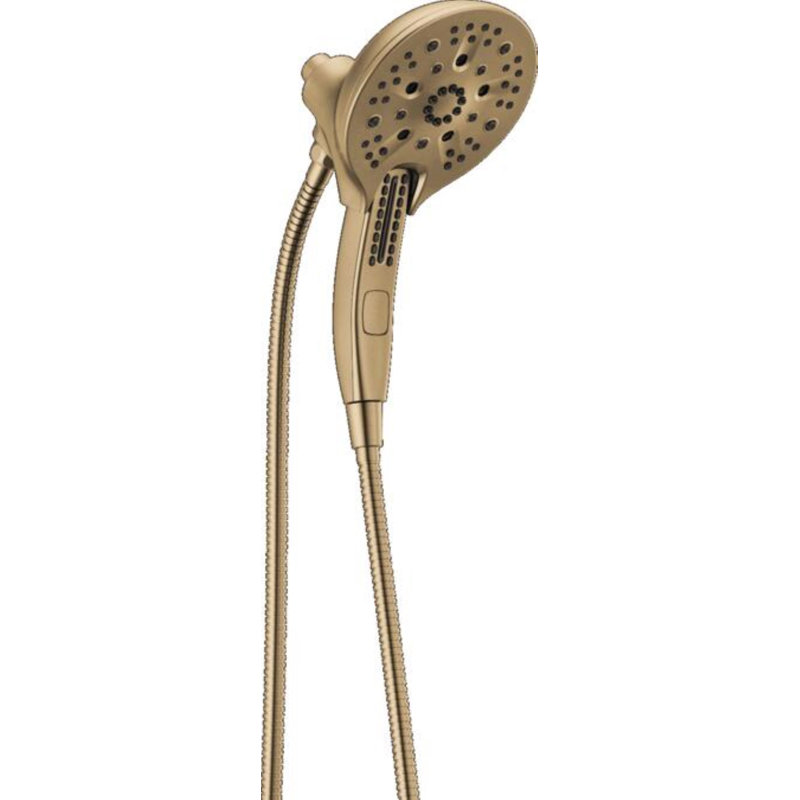 2.5 GPM Rain Dual Shower Head with H2Okinetic Technology, Champagne Bronze