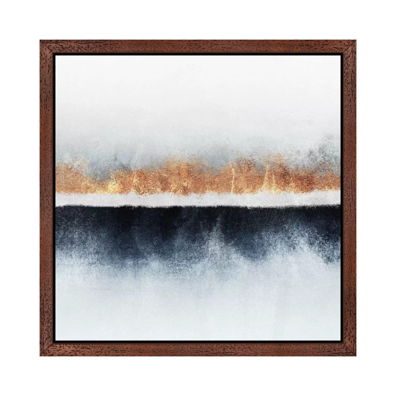 Horizon II - Floater Frame Print on Canvas, 66.04 cm H x 66.04 cm W, Brown Framed