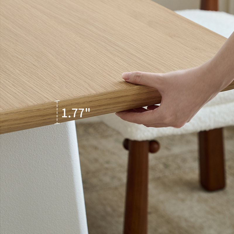Ensemble de table à manger en bois massif de style français, H 29,5 po x L 70,8 po x l 35,4 po