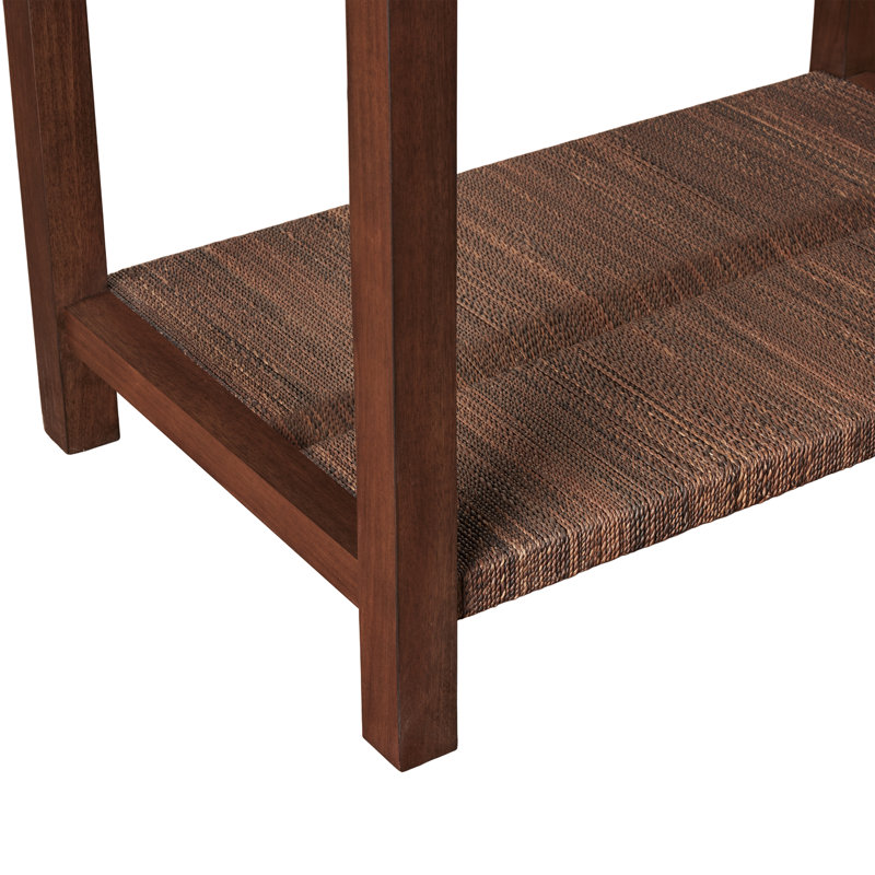 Textura Bedside Table in Natural, Dark Brown