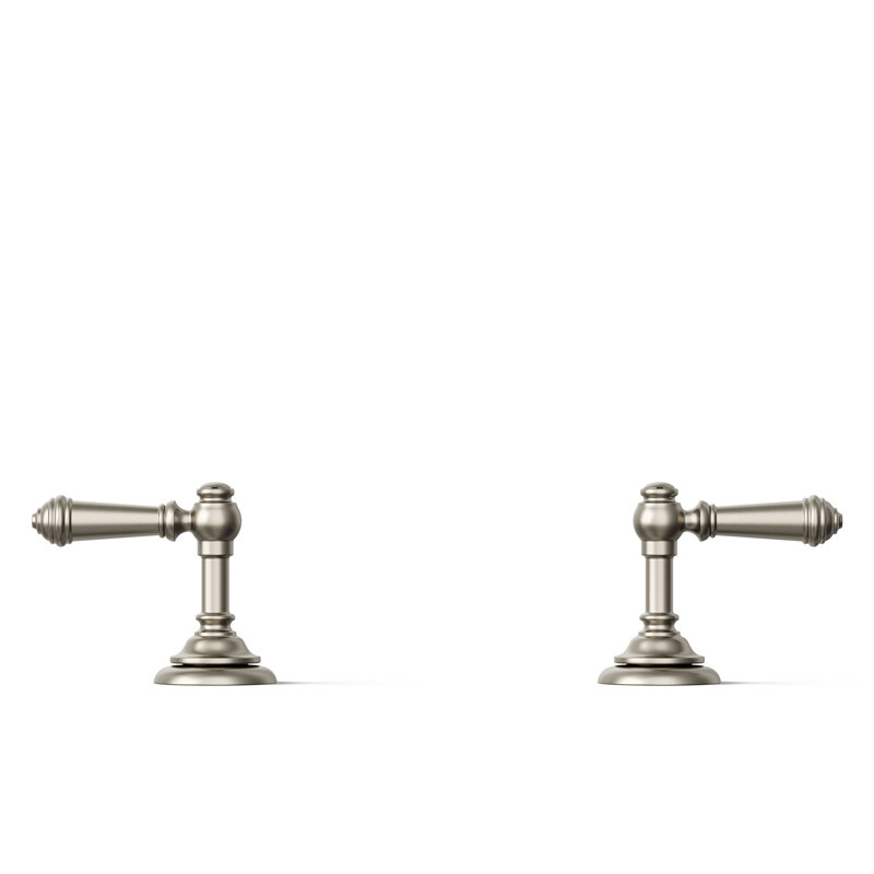 Artifacts Bathroom Sink Lever Handles, Nickel poli vibrant