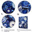 Art déco, carreau bleu Elegance 1 - art mural abstrait-874372723-874372676