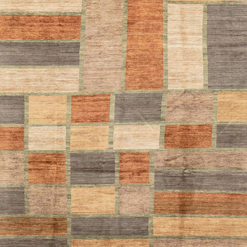 Abstract Indoor Rug, Square 6'