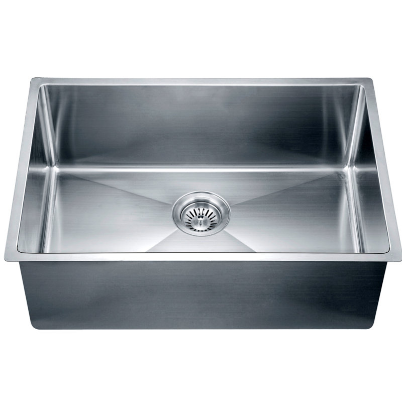 27" L x 18" W Handmade Single Bowl Under Mount Kitchen Sink 304 Stainless Steel