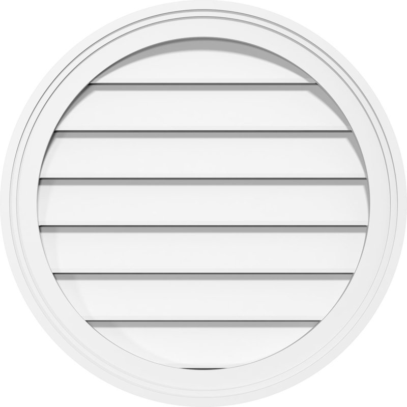 Ekena Millwork 42'' W PVC Wall Louver / Gable Vent, 22" H x 42" W