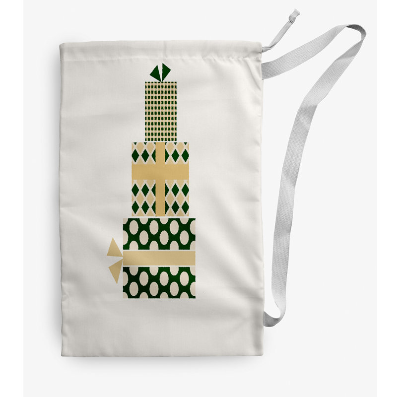 Fabric Laundry Bag with Handles, Medium (36" H x 28" W), Light Green