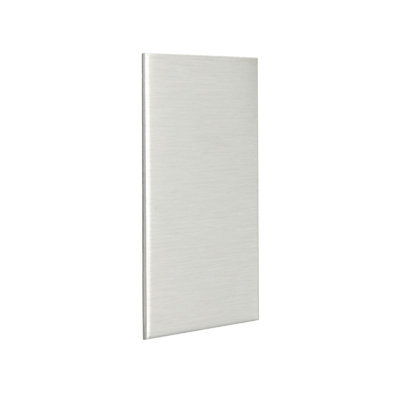 FHC CUC2ECBSA U-Channel End Cap, Aluminum Material, 2" Length, 1" Width, Brushed Stainless Anodized Finish