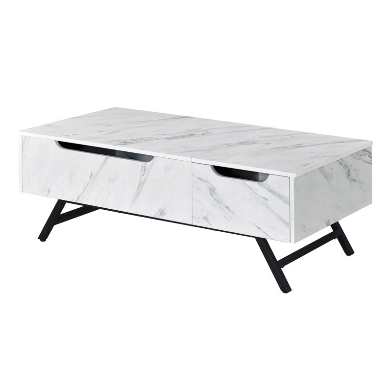 White Coffee Table with Lift Top