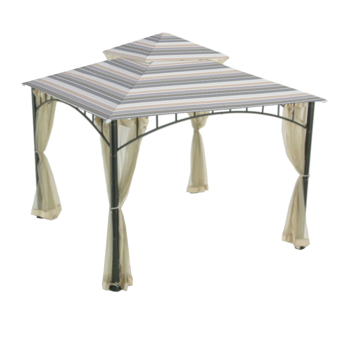 Garden Winds Gray Fabric Replacement Canopy for Gazebo Garden Winds