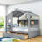Alakai 2 Drawers Wood Platform Bed with Shelves-2054064287-2054064256