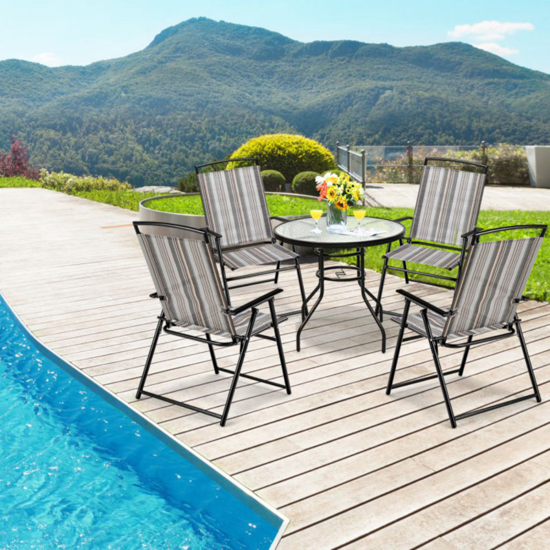 Ensemble de 2 chaises pliantes pliantes pour patio