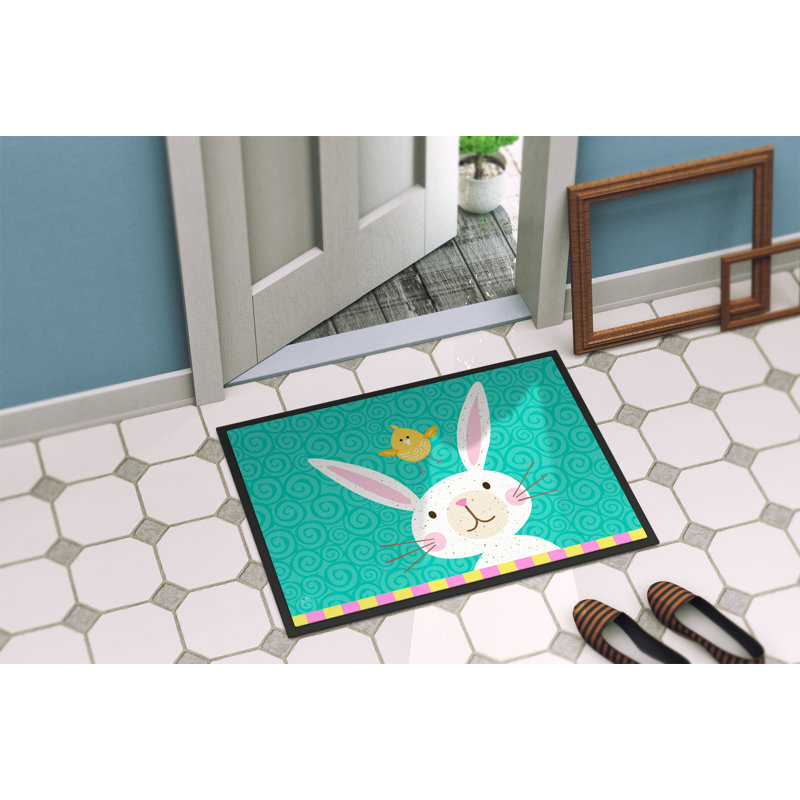 Tokyo Non-Slip Easter Outdoor Doormat, 0.2" H x 36" W x 24" D