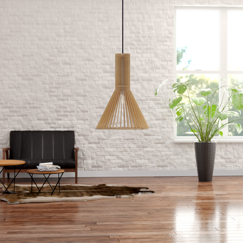 Lecuyer Eclectic 1-Light Single Cone Pendant, 21.6" H x 15.7" W x 15.7" D
