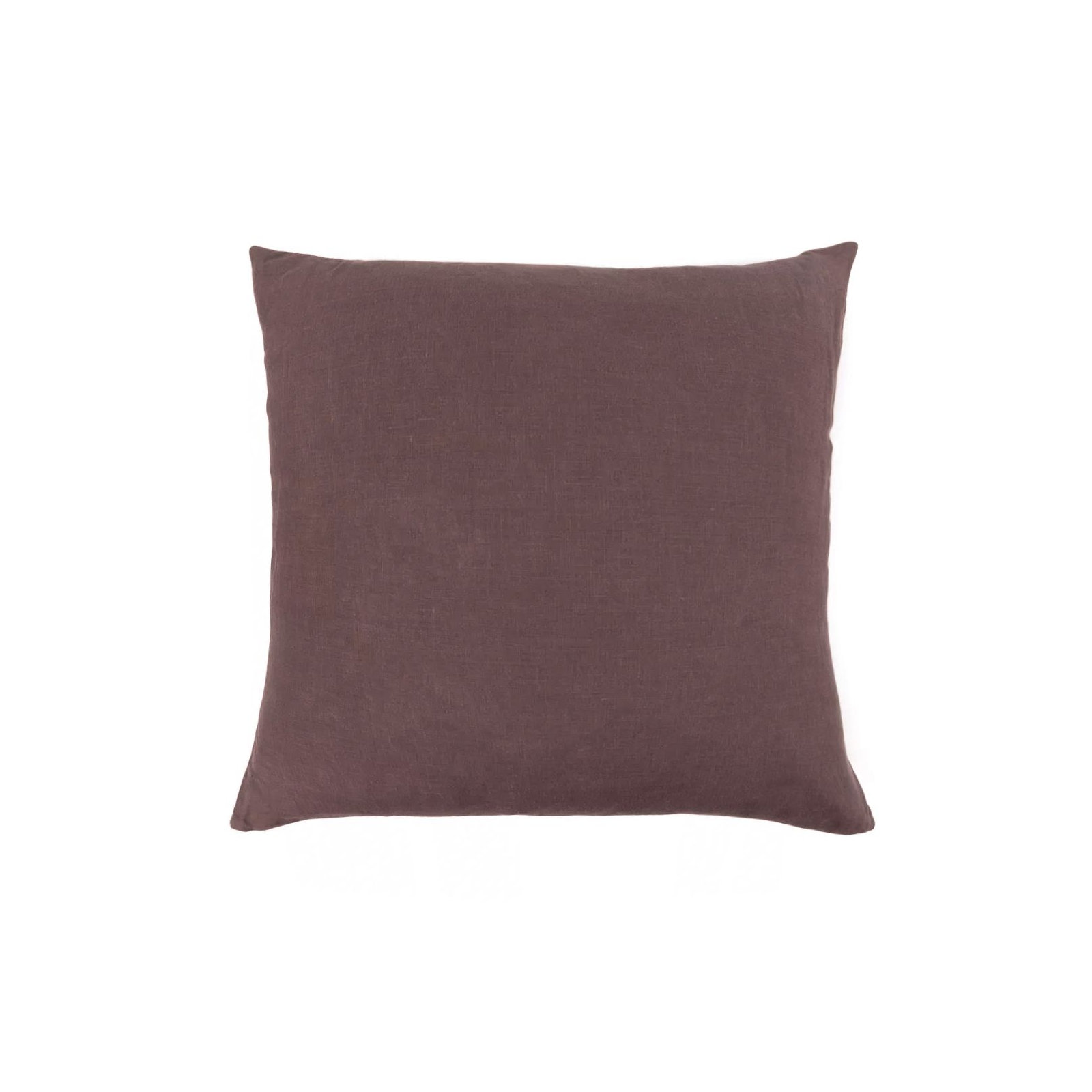 100% French Linen Pillow Sham, Clove, Square 26", Down Alternative