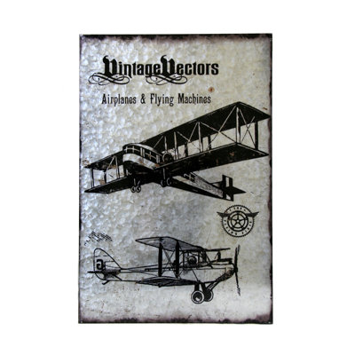 Décoration murale rétro avions et à la machine volante