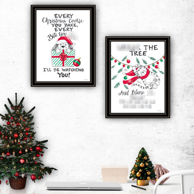2 art mural: chat et chien de Noël pour la maison. Salon, décoration de chambre à coucher. Cadre noir, papier de bois. 14 po de profondeur, 2 po de largeur, 18 po de hauteur, 5 lb, 23 po et 6 lb de poids. Aménagez rapidement une chambre amusante. Et 1