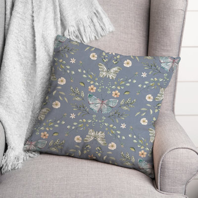 Floral Reversible Throw Pillow