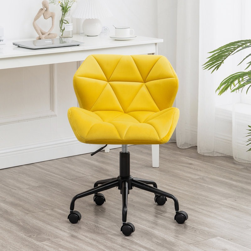 Chaise de bureau pivotante Eldon Diamond, Jaune