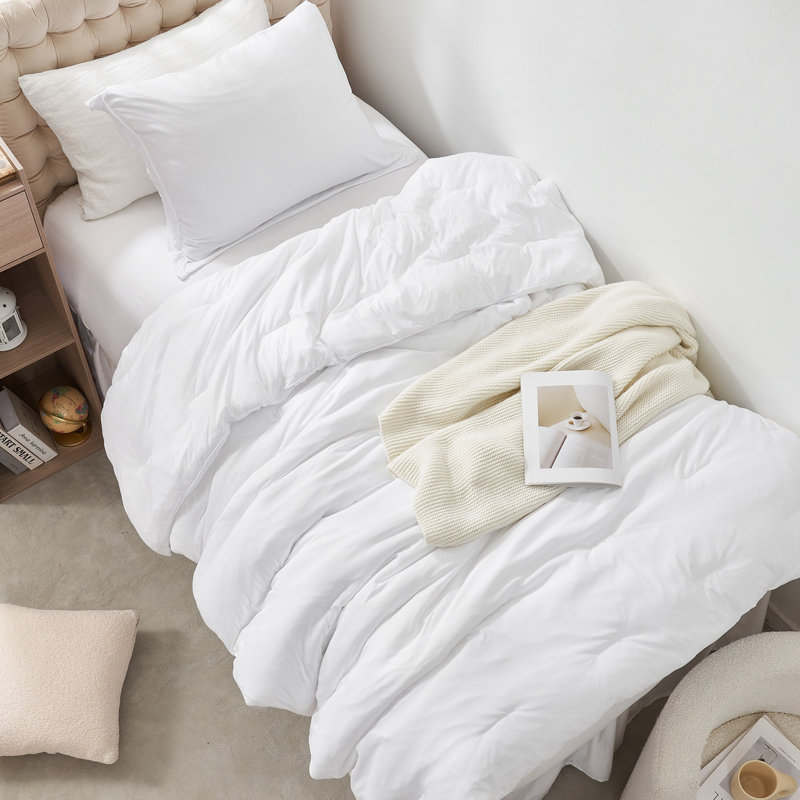 Spring is in the Air - Coma Inducer Oversized Comforter Set - White, Twin Extra Long Comforter + 1 Standard Sham