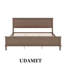 Lit plateforme avec rangement spacieux sous le lit et pieds fuselés de style Mid-Century - aucun sommier nécessaire-111086045-111086047