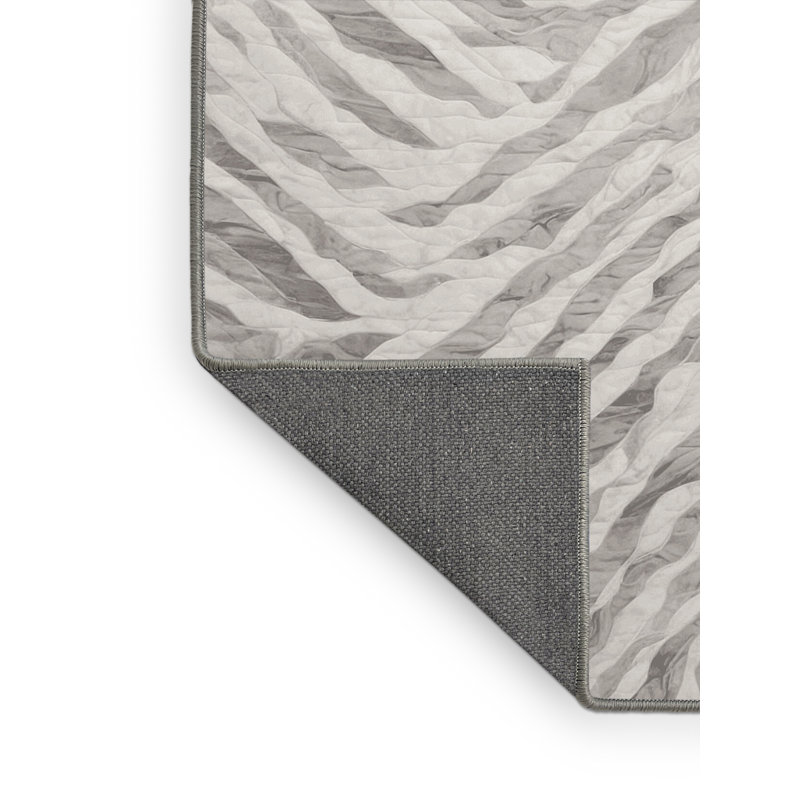 Tapis gris soyeux et moelleux, Rectangle 8 pi x 12 pi