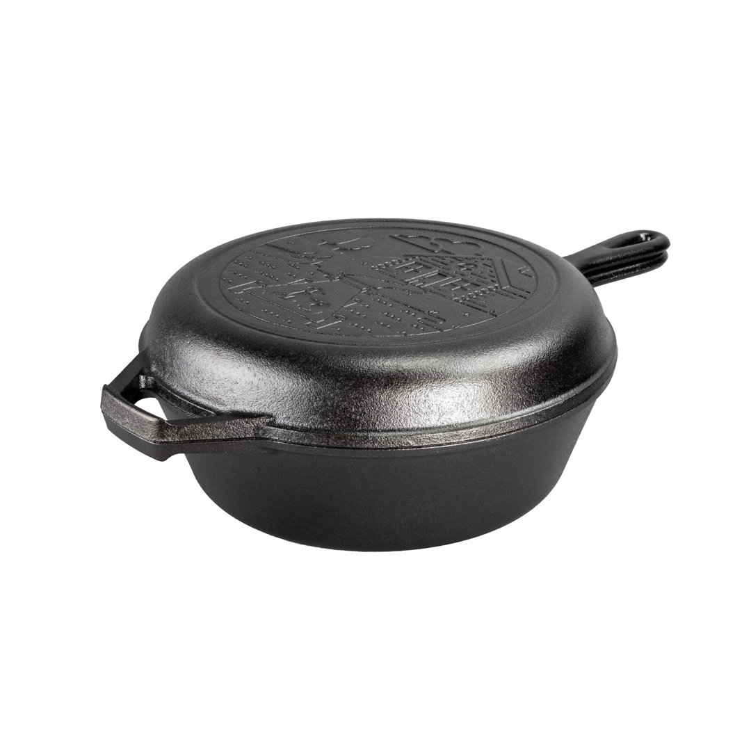 Wanderlust 3.2 Quart Seasoned Cast Iron Cabin Combo Cooker Lodge