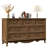 54"W Farmhouse 7 Wide Drawer Dresser, Bedroom Chest of Drawers With Anti-Tip Design-722233884