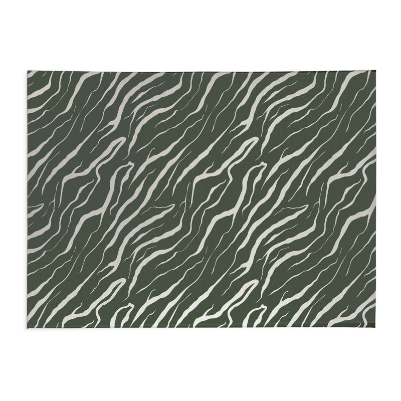 Tapis de bureau Lush Cracks, L 7 pi x L 5 pi, Chimichurri