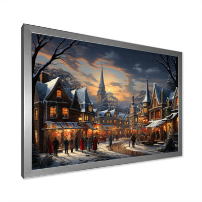 «Winter Village Carnival III», impression d'art mural