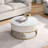 Modern Round Coffee Table with Drawers, Marble Table with Storage, Coffee Table