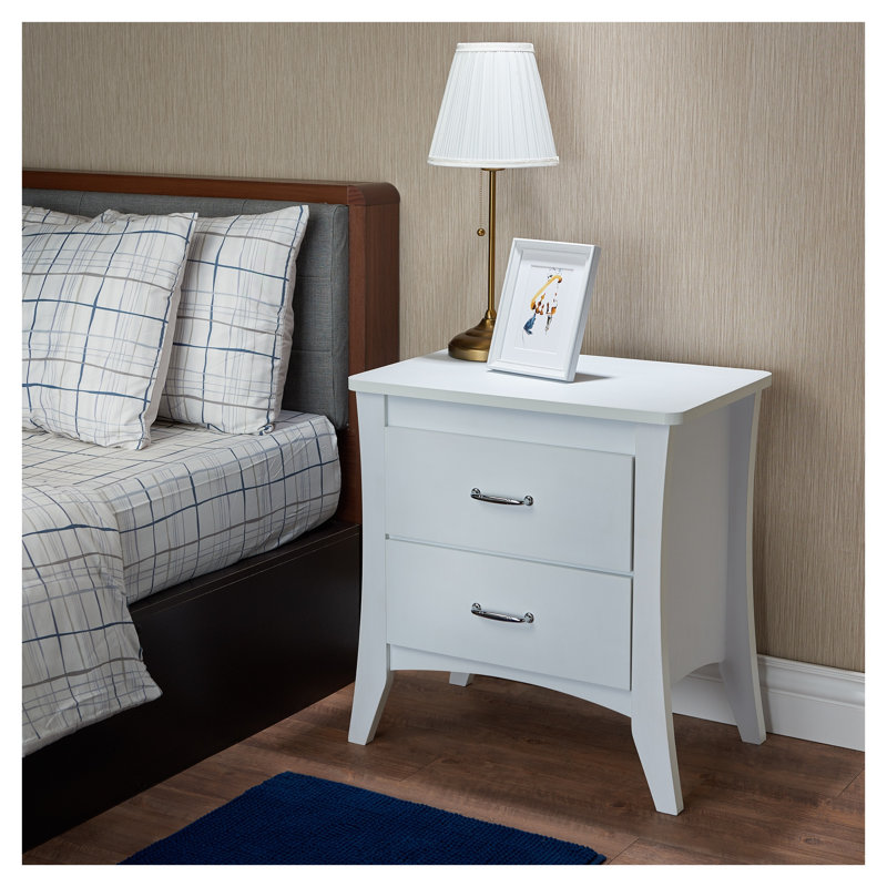 Table d'appoint Babb - table de chevet moderne avec 2 tiroirs et table de chevet
