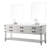 White Oak 80x22 Double Bath Vanity, With Confident Cultured Marble Top, Faucet & 36 In. Mirrors Vanity In 80 W X 22 D,
