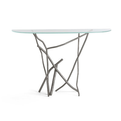 Brindille 52" W Glass Top Console Table