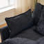 Fauteuil d'appoint surdimensionné en chenille avec repose-pieds-1219660610