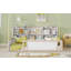 Lit plateforme en bois avec barrière de sécurité et tablettes de rangement latérales-1630557022-1630557023