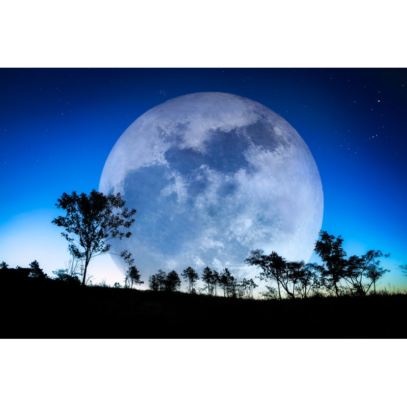 Grande lune - photographie sur toile tendue, L 12 po x H 8 po