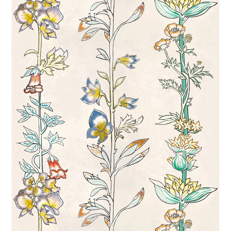The Wall - Jean Cocteau Floral Wallpaper Double Roll by Jean Cocteau