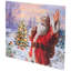 Art mural en toile avec père Noël illuminé 11,75 po x 15,75 po