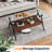 Rectangle Coffee Table With Tempered Glass Top And Black Metal Legs, Modern Table For Living Room , Transparent Glass-541155653-541155649