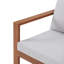 Weston 5Pc Outdoor Set Solid Eucalyptus Wood, 4 Chairs with Cushions and 1 Cocktail Table
