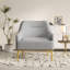 Fauteuil d'appoint en chenille gris gris