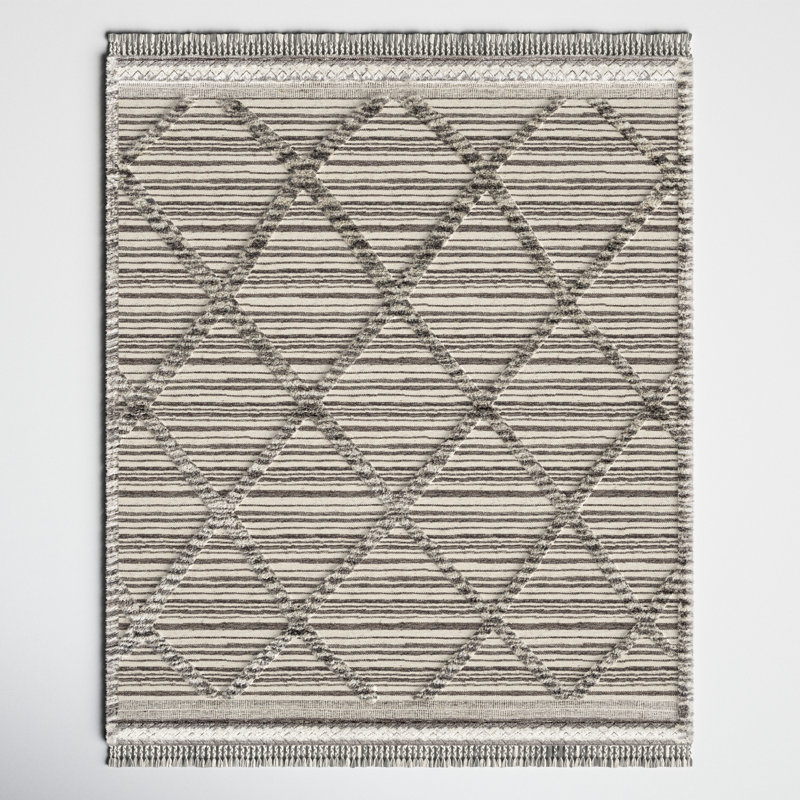 Leanna Wool Ikat Indoor Rug, Rectangle 8'10" x 12'