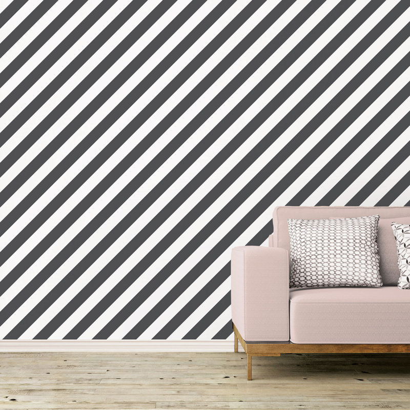 Dwen 10m x 52.8cm Matte Wallpaper Roll, Black