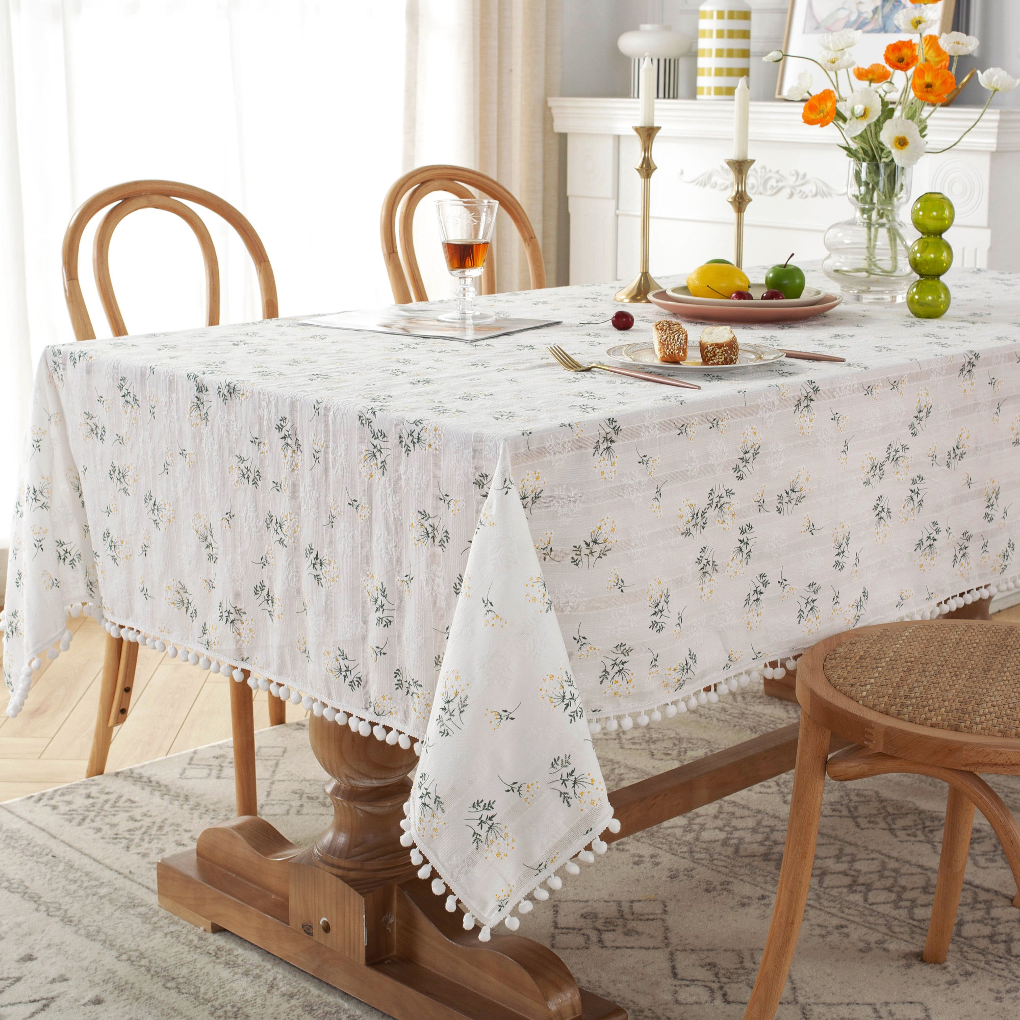 Winston Porter High Quality Washable Cotton Wrinkle Free Tablecloth ...