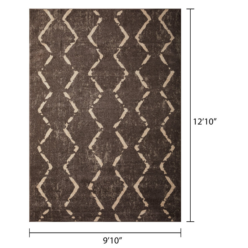 Christine Brynder Taupe Area Rug, Rectangle 9"10 x 12'10"