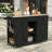 Outdoor Kitchen Island Fir Wood Kitchen Island With Stainless Steel Top-124440827