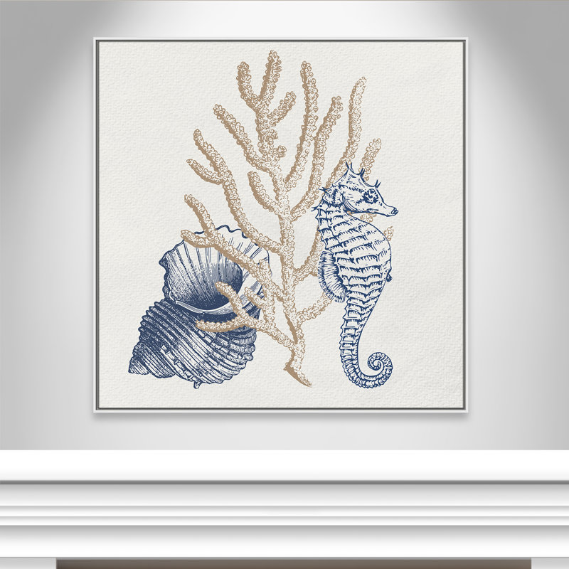 «Into the Sea II» par Kimberly Allen, H 46,5 po x l 46,5 po, Blanc