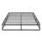 Queen Mattress Foundation 1Pc Black Metal Frame With Textured Fabric Cover