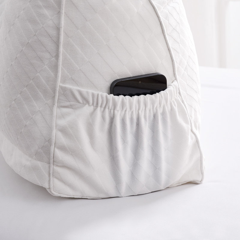 Rainha - Coussin de dossier capitonné Lounger College - Gris, Blanc